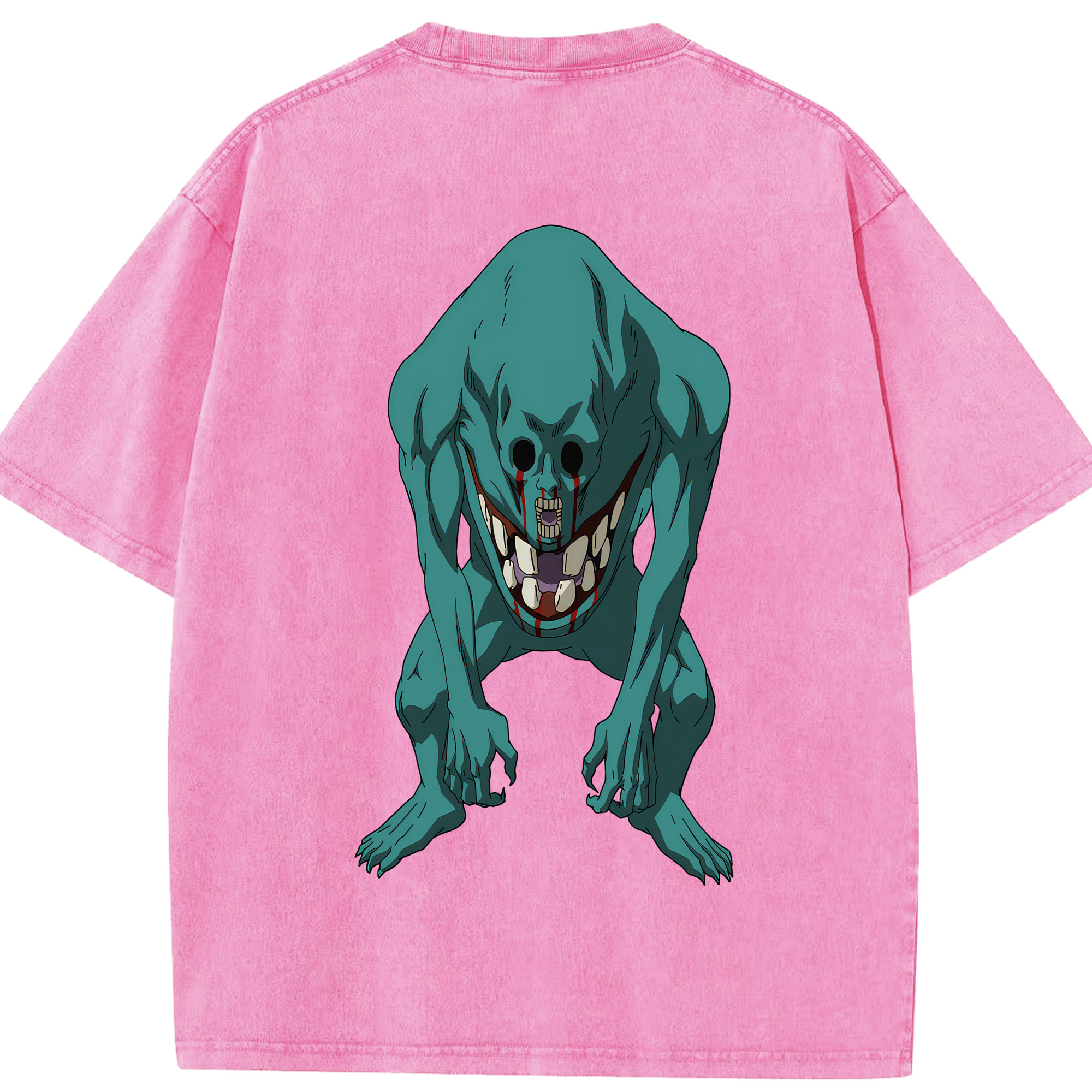 （画像用） 呪術廻戦 Jujutsu Kaisen 綿100% ヴィンテージ風 半袖Tシャツ（背面プリント）
